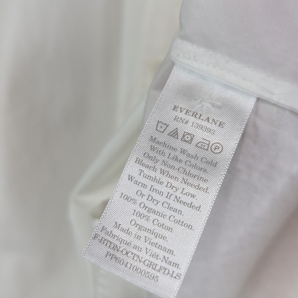 Everlane Shirt Womens White Button Up Organic Cotton Prep Balloon - Picture 11 of 15